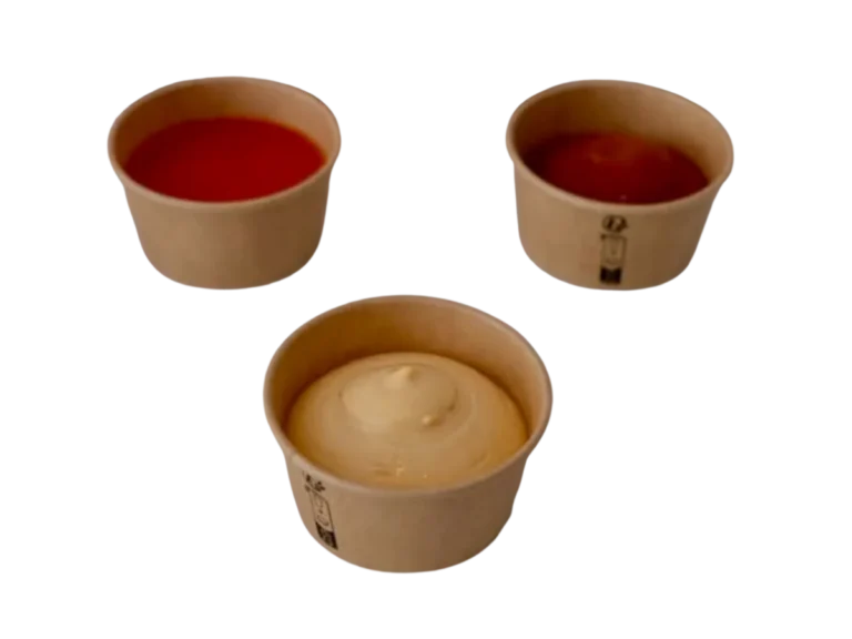 Kewpie mayo and dipping sauces served with karaage at Wishbone in Bica, Lisbon